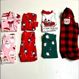 Carter’s Baby Boy or Girl Christmas Pajamas - 4 Pairs LOT Bundle - Sz 18 Months
